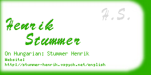 henrik stummer business card